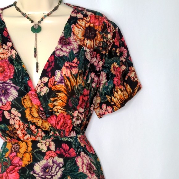 Billabong Sunflower Floral Dress Size Medium - Picture 3 of 11